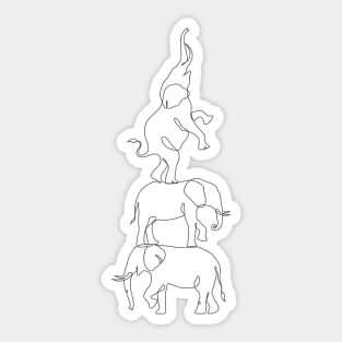 Elephants outline Sticker